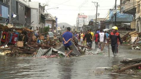 Typhoon Haiyan Damage Philippines 2013 Stock Video Clip K008 7145