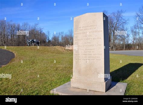 Memorial Monument In Saratoga National Historical Park Saratoga County