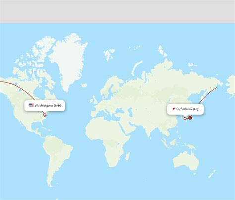 All Flight Routes From Hiroshima To Dulles Hij To Iad Flight Routes