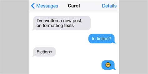 Formatting Text Messages in Fiction - CMOS Shop Talk