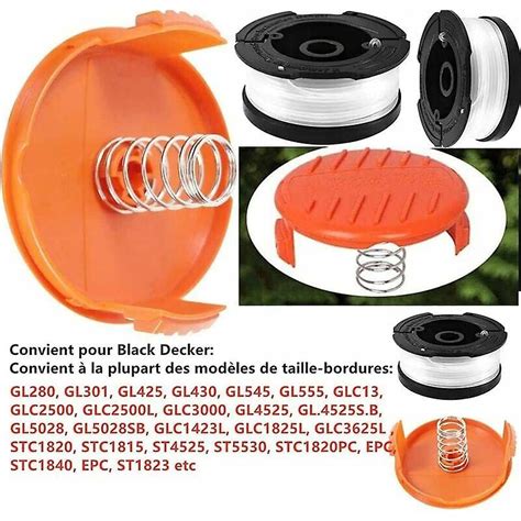 Bobine Fil Coupe Bordure Pour Black Et Decker Coupe Bordures Bobine