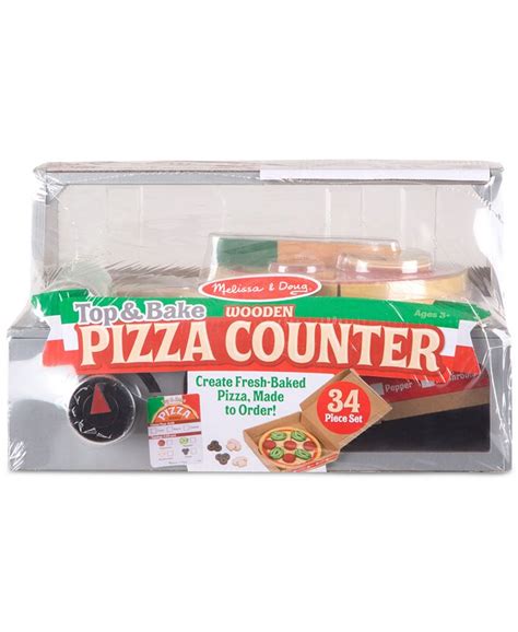 Melissa And Doug Melissa And Doug Top And Bake Wooden Pizza Counter Set