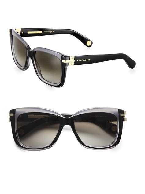 Lyst Marc Jacobs Oversized Acetate Square Sunglasses In Black