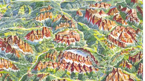 Dolomites Mountains Map