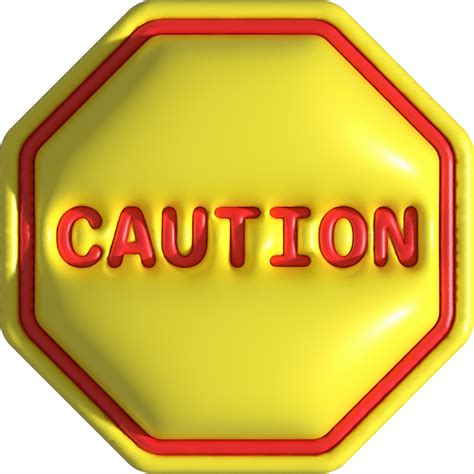 illustration 3D Caution symbol sign 22796259 PNG