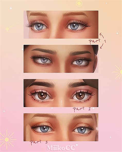 3d Eyelashes ｡skin Details Miiko Sims Sims 4 Cc Eyes Sims 4