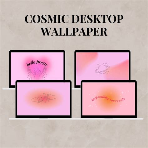 Pink Cosmic Desktop Wallpaper - Etsy