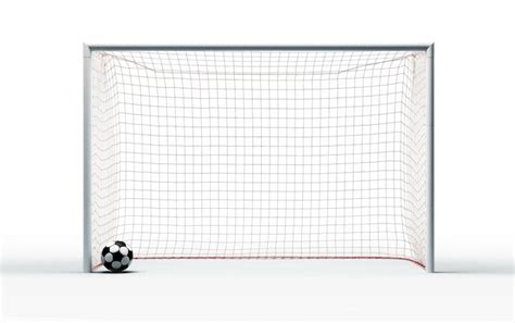 Premium AI Image | Soccer Field Goal on White Background