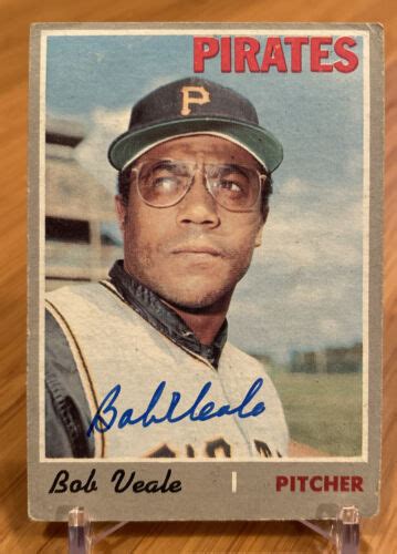 Bob Veale Pittsburgh Pirates Autographed Signed Topps Baseball