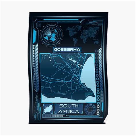 "GQEBERHA MAP SOUTH AFRICA" Poster for Sale by hatimelhag | Redbubble