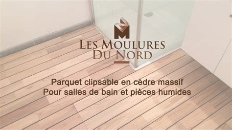 Parquet clipsable en cèdre massif pour salles de bain et pièces humides