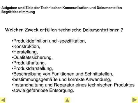 PPT 1 Aufgaben Und Ziele Der Technischen Kommunikation Und