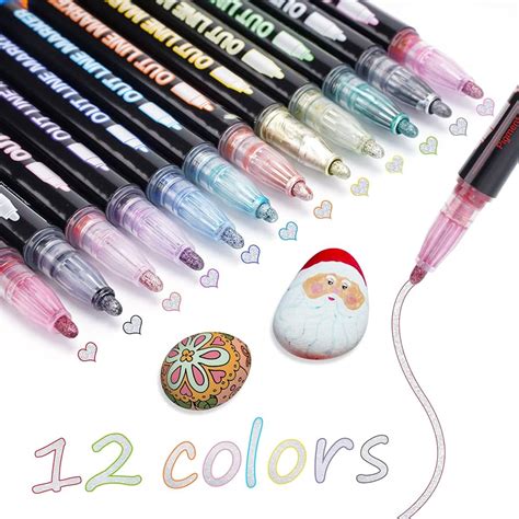 81224 Colors Metallic Glitter Pens Set For Kids And Teens Glitter