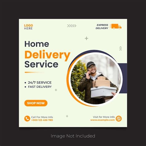 Premium Vector Home Delivery Service And Express Delivery Social