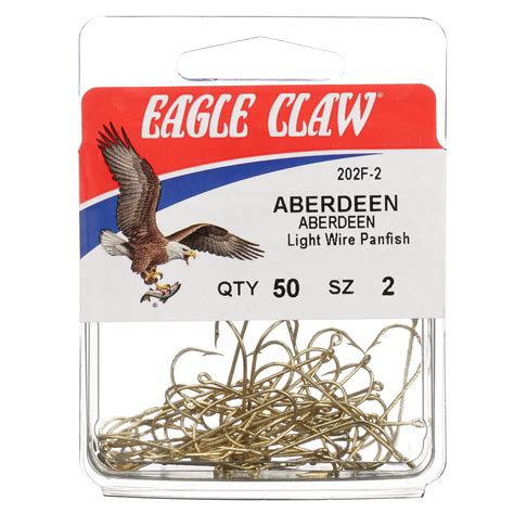 Eagle Claw 202FH 2 Aberdeen Hook Gold Size 2 Walmart