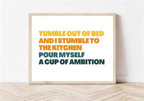 9 To 5 Lyrics Dolly Parton Cup Of Ambition Digital Download Printable Wall Art Music Home