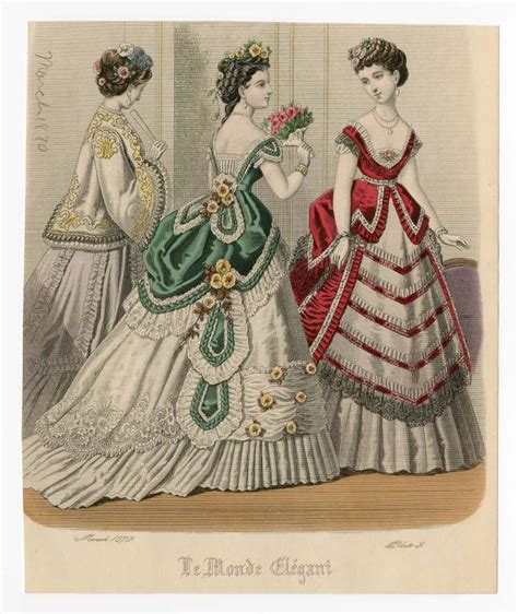 Women 1870 Plate 034 Victorian Era Fashion Fashion Plates 1870s