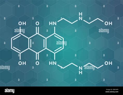 Mol Cula De Medicamento Para El C Ncer De Mitoxantrona Ilustraci N