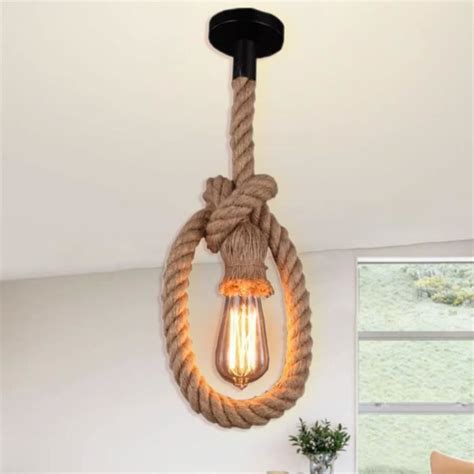 U Do Lustre En Corde De Chanvre M Suspension Luminaire Design Vintage