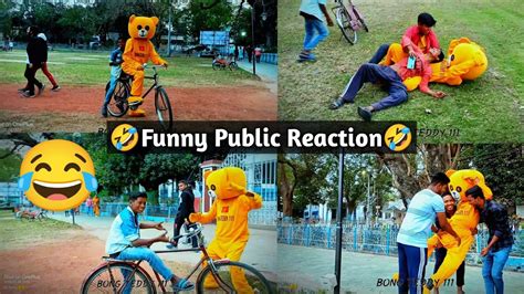 Teddy Funny Public Reaction 🤣🤣🤣 New Video 😂teddy Bear Funny Videos 😂