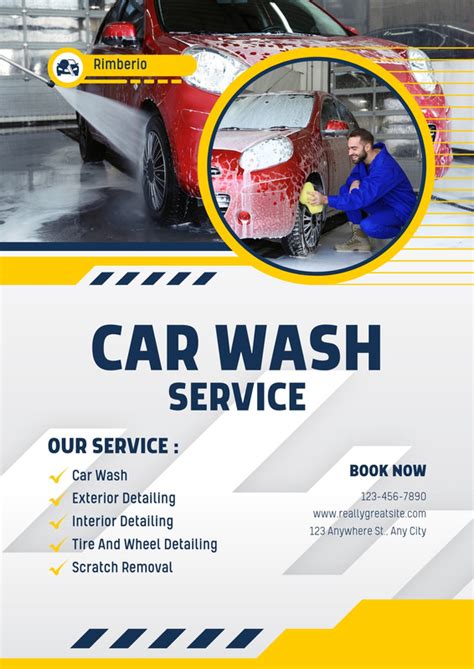 Page 3 Free Printable Customizable Car Wash Flyer Templates Canva