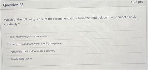 Solved Question 28125 ﻿ptswhich Of The Following Is One Of