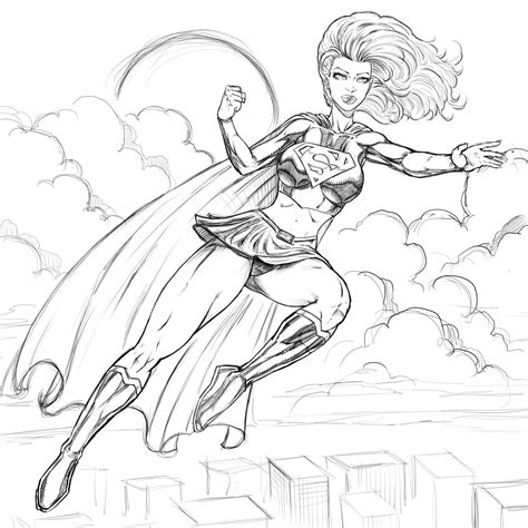 Super Woman Coloring Pages Coloring Home