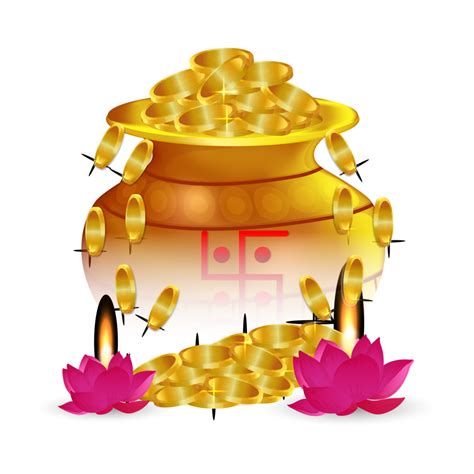 Dhanteras Celebration And Happy Diwali Celebration Banner With Gold