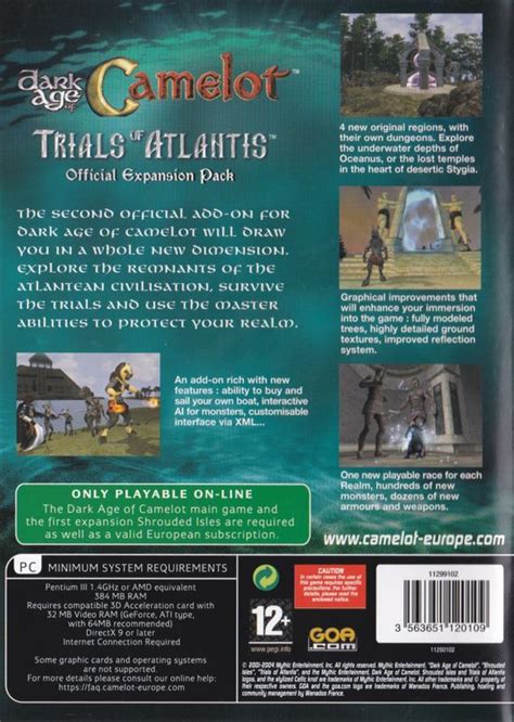 Dark Age Of Camelot Trials Of Atlantis Cover Or Packaging Material