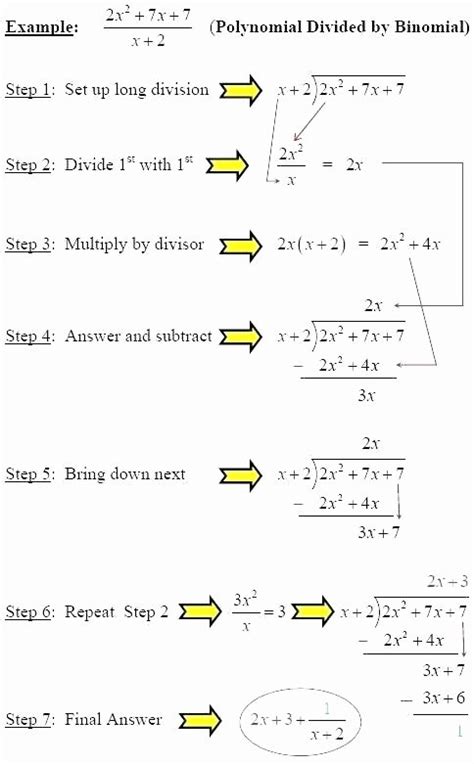 50 Dividing Polynomials By Monomials Worksheet