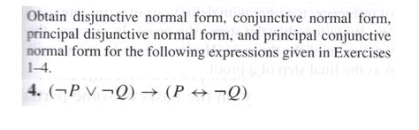 Solved Obtain disjunctive normal form, conjunctive normal | Chegg.com