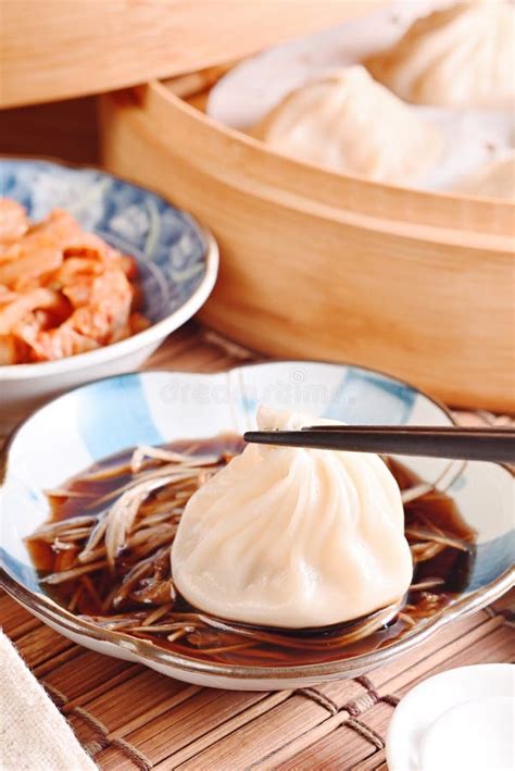 Xiao Long Tang Bao Steamed Pork Soup Dumplings Stock Image Image Of