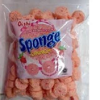 Jual Oishi Sponge Crunch Snack Chiki Original Cemilan Kiloan 230gr