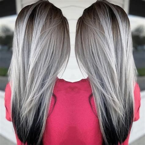 Blonde Peekaboos Grey Blonde Hair Blonde Highlights On Dark Hair