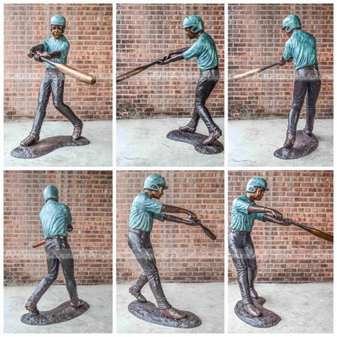 Boy Playing Baseball Statue