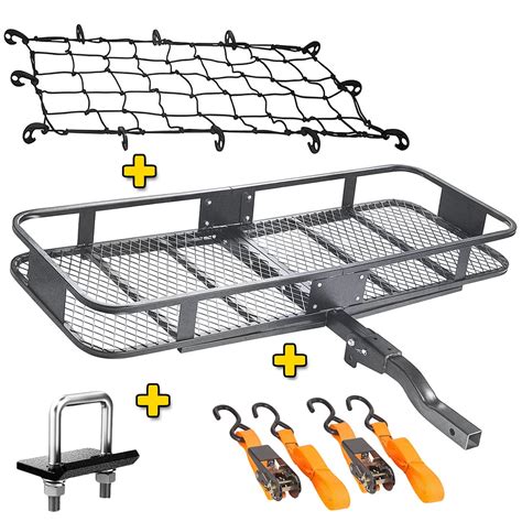 Buy Mockins 60"x20"x6" Folding Cargo Carrier Hitch Mount |500 lb ...