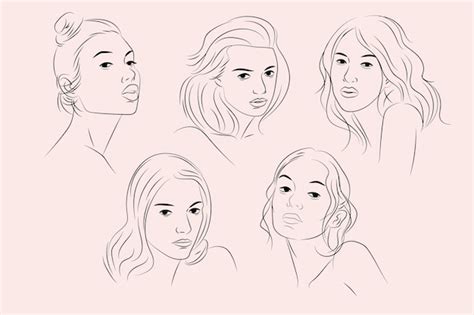 Free Vector | Hand drawn face drawing illustration