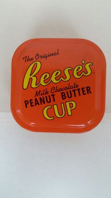 Vintage Reeses Peanut Butter Cup Tin Container 1999 53 Oz