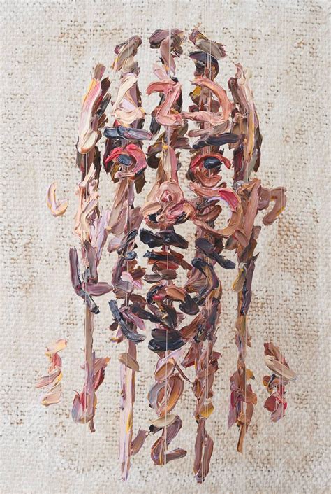 Chris Dorosz Rsh Figurative D Portrait With Suspended Paint