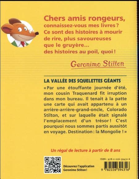 Geronimo Stilton Tome 38 la vallée des squelettes géants Geronimo