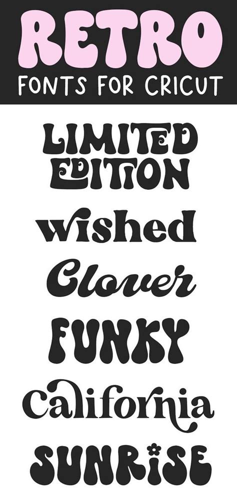 Retro Font Groovy Font Boho Bubbly Font Shadow Font Modern Font Hippie