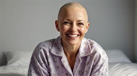 Bald Woman Battling Breast Cancer Premium AI Generated Image