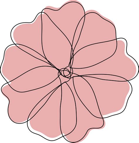 Minimalist Flower Doodle 13522879 Png