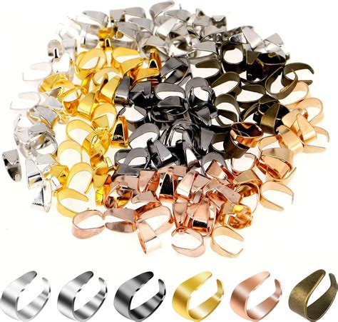 Amazon Pcs Metal Pinch Bails For Jewelry Making Pendant Clasp