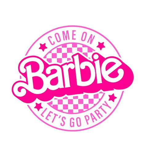 Pink Check Barbi Girl SVG Let S Go Party SVG Barbi Svg Etsy UK