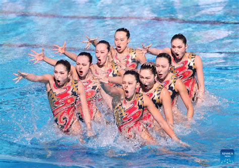 China Wins Artistic Swimming Team Technical At Fina Worlds Xinhua