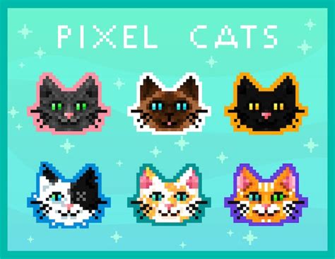 Premium Vector Pixel Art Cats