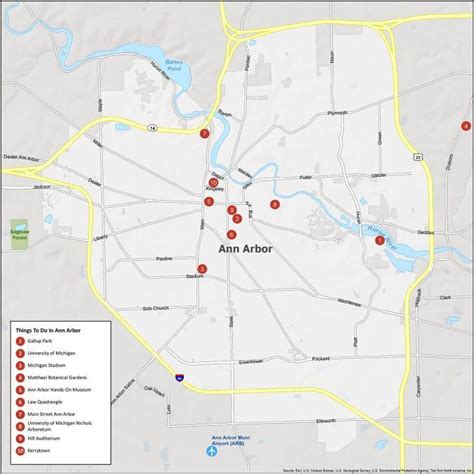 Ann Arbor Map, Michigan - GIS Geography