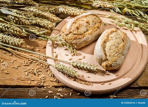 Brown Buns Baked From Fresh Grain Stock Photo Image Of Life Closeup