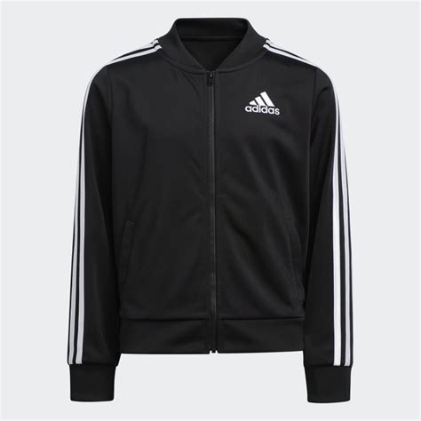 🧥 adidas Tricot Bomber Jacket (Extended Size) - Black | Kids' Training ...